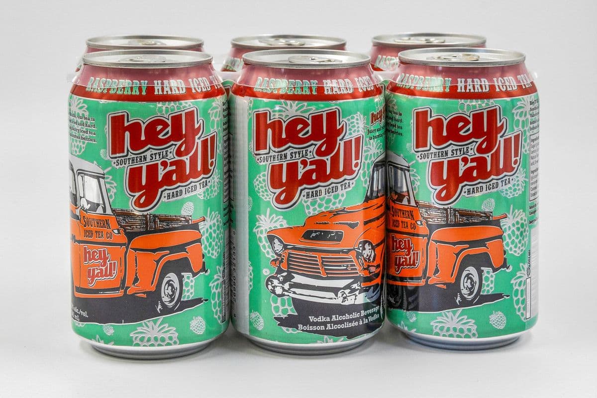 Hey Y'All Southern Hard Iced Tea Raspberry (6 Pack) (6 x 355ml)