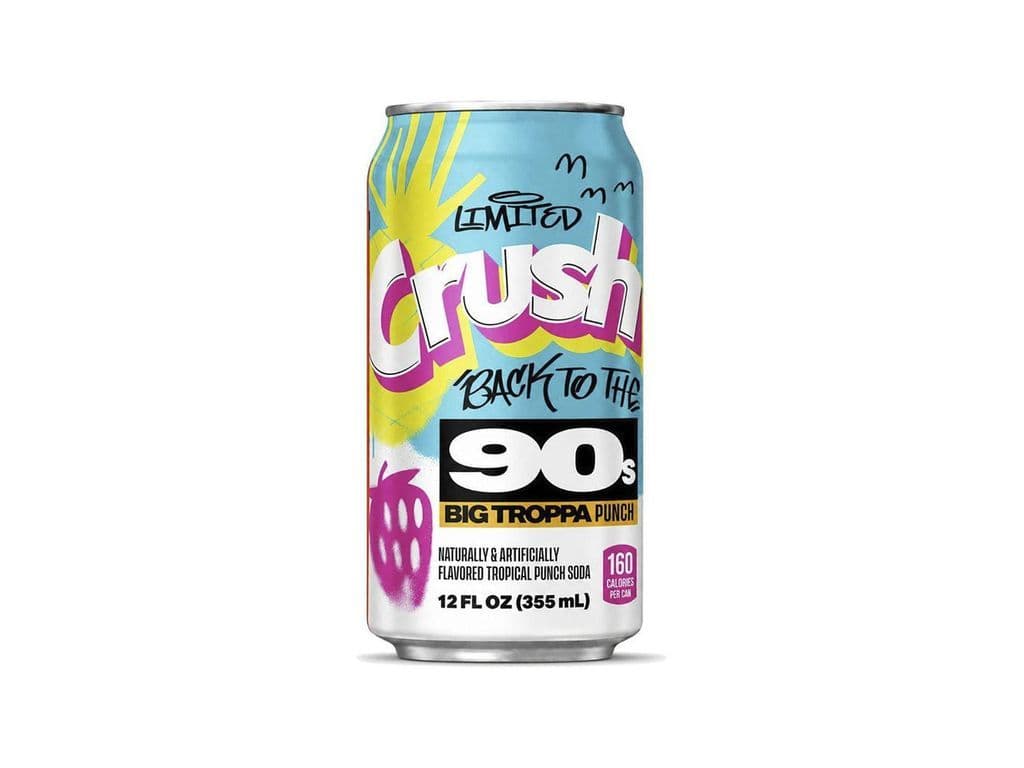 Crush Big Troppa Punch Back to the 90s Tropical Soda Pop 355ml Drink