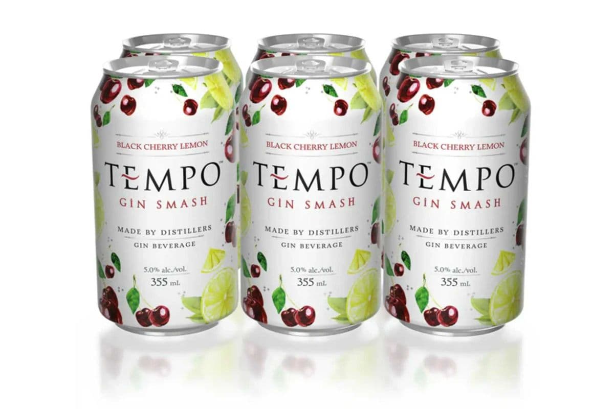Tempo Gin Smash Black Cherry lemon (6 x 355 ml Cans)