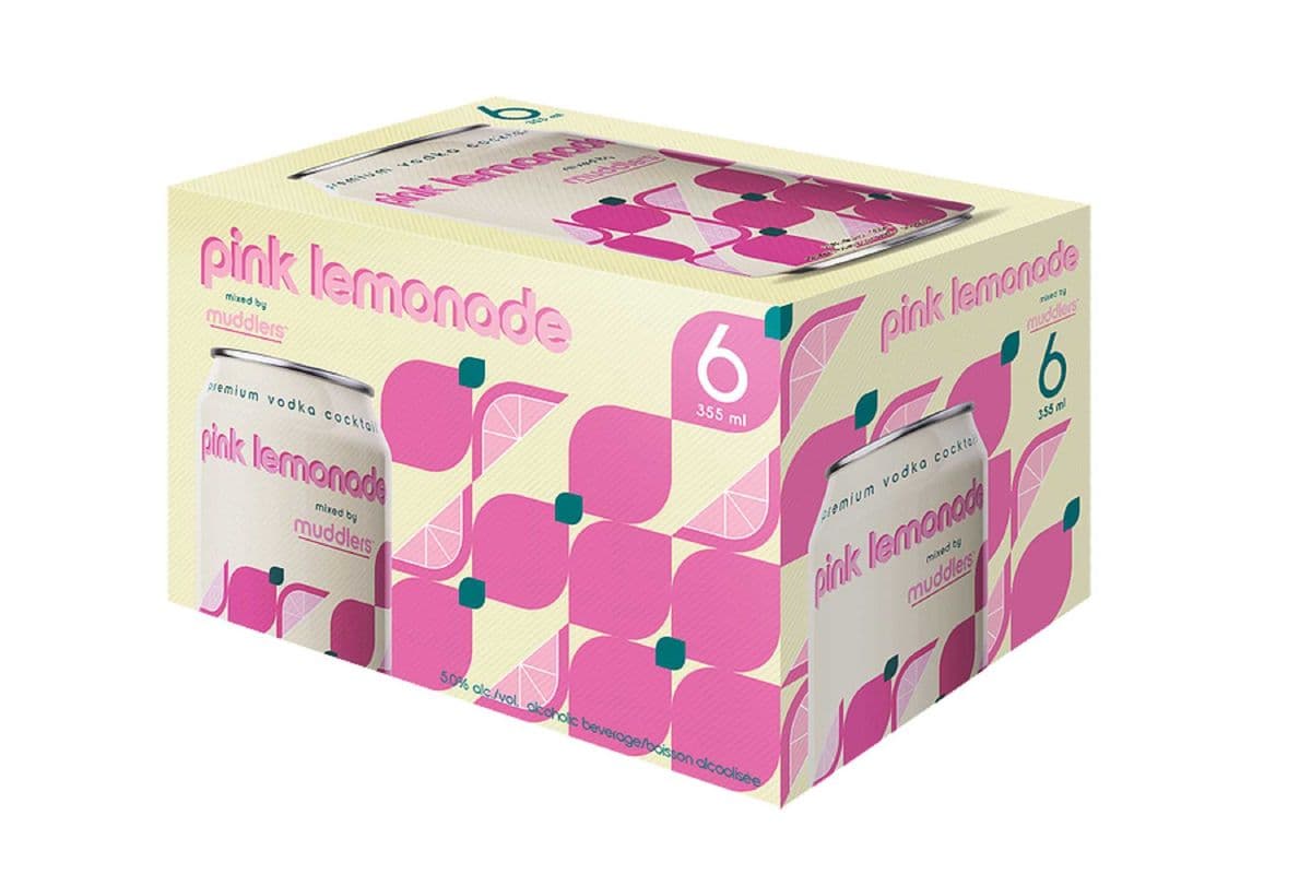 Muddlers Pink Lemonade, 6 Cans (6 x 355ml)