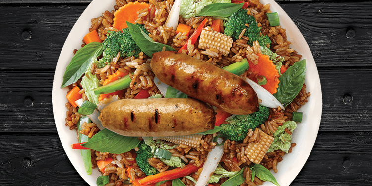 Combo de riz frit à la saucisse thaï /Thai Sausage Fried Rice