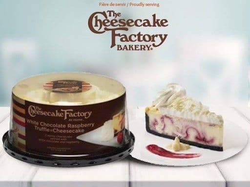 6" White Chocolate Raspberry Truffle cheesecake / 6" Choco blanc, framboise et truffle Gâteau au Fromage
