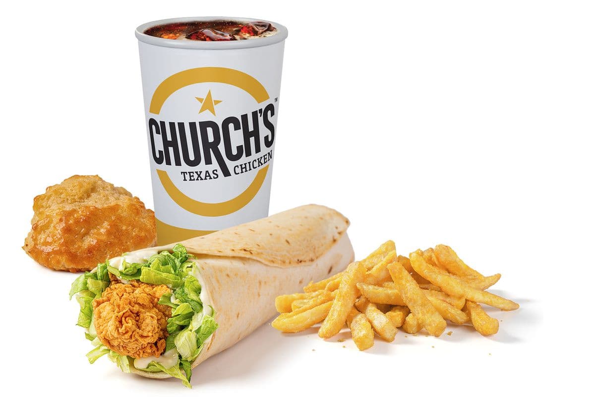 1-Piece Tender Wrap, 1 Regular Side, 1 Regular Drink & Biscuit
