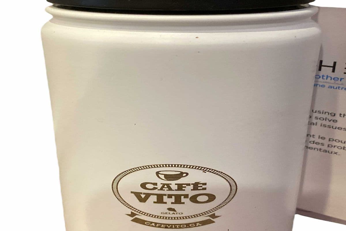 Bouteille d’infuseur de thé : CHICAGO STEEL 16 fl. oz Blanc / Tea Infuser Bottle: CHICAGO STEEL 16 fl. oz Logo Cafevito white