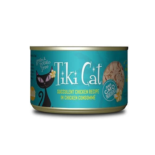 Tiki Cat Luau Succulent Chicken Recipe in Chicken Consommé Wet Cat Food 6 oz