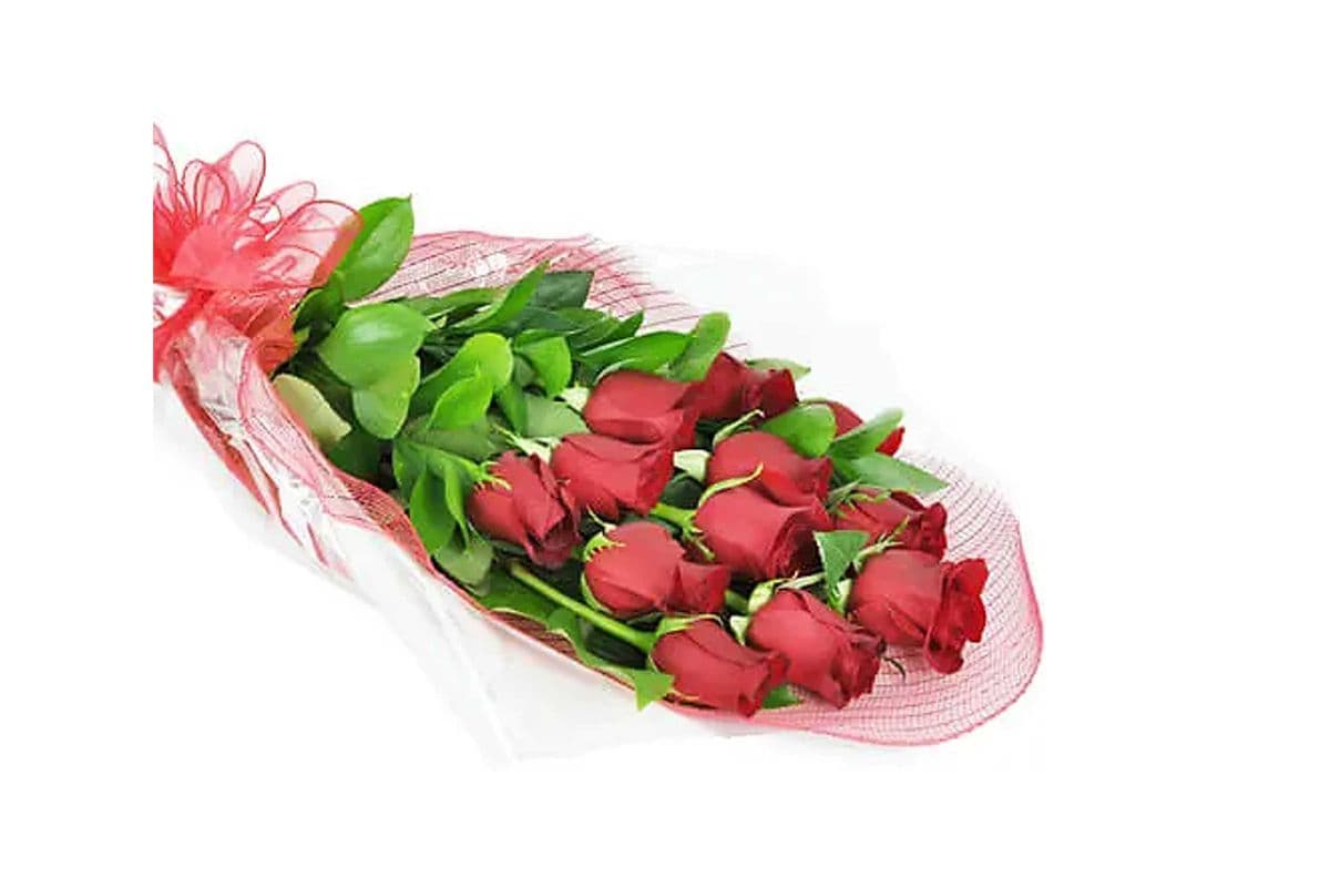 Perfect Wrapped Long-Stemmed Red Roses