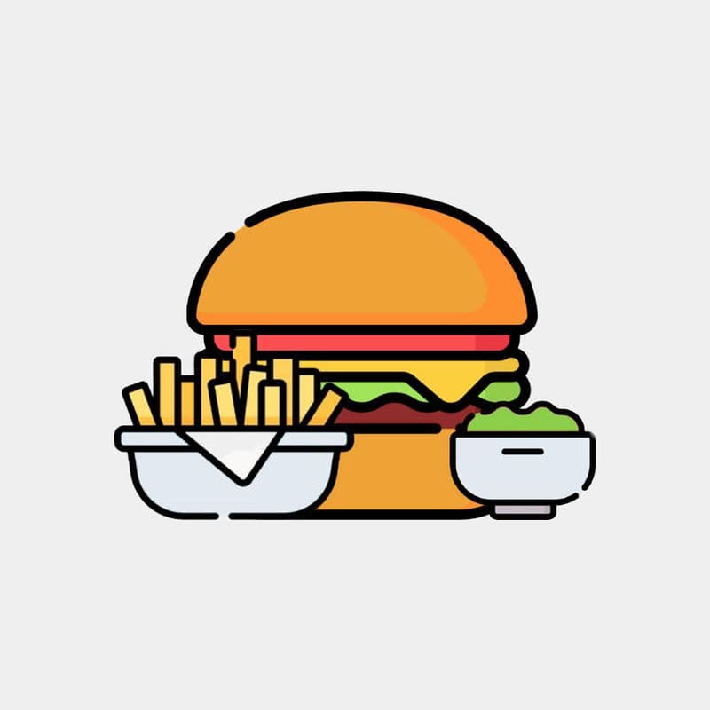 Assiette hamburger / Hamburger Plate