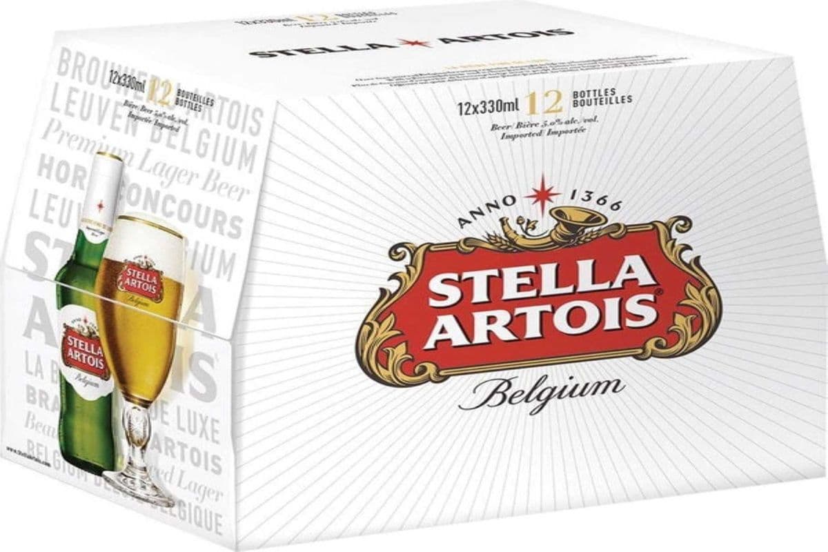 Stella Artois 12 Bottles (12 x 341 ml Bottle)