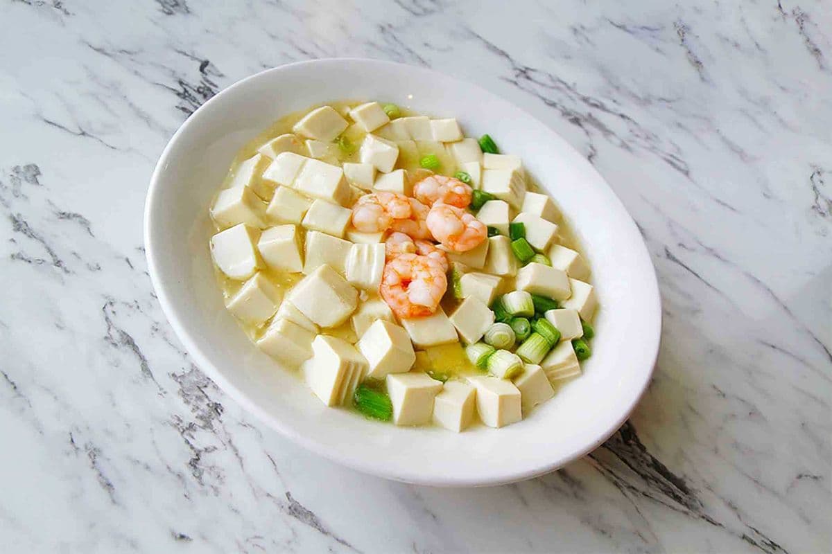 Soft Tofu with Shrimps 蝦仁豆腐