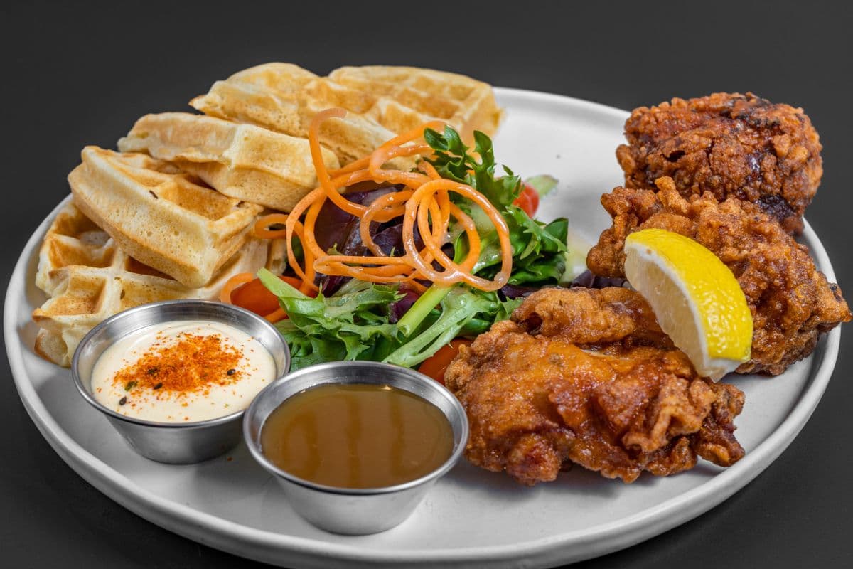 Karaage and Waffles
