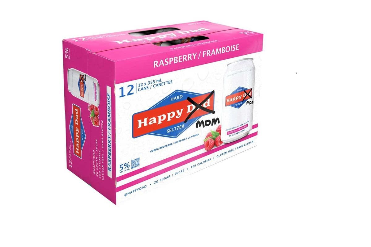 HAPPY DAD SELTZER RASPBERRY (1 x 12X355ML )