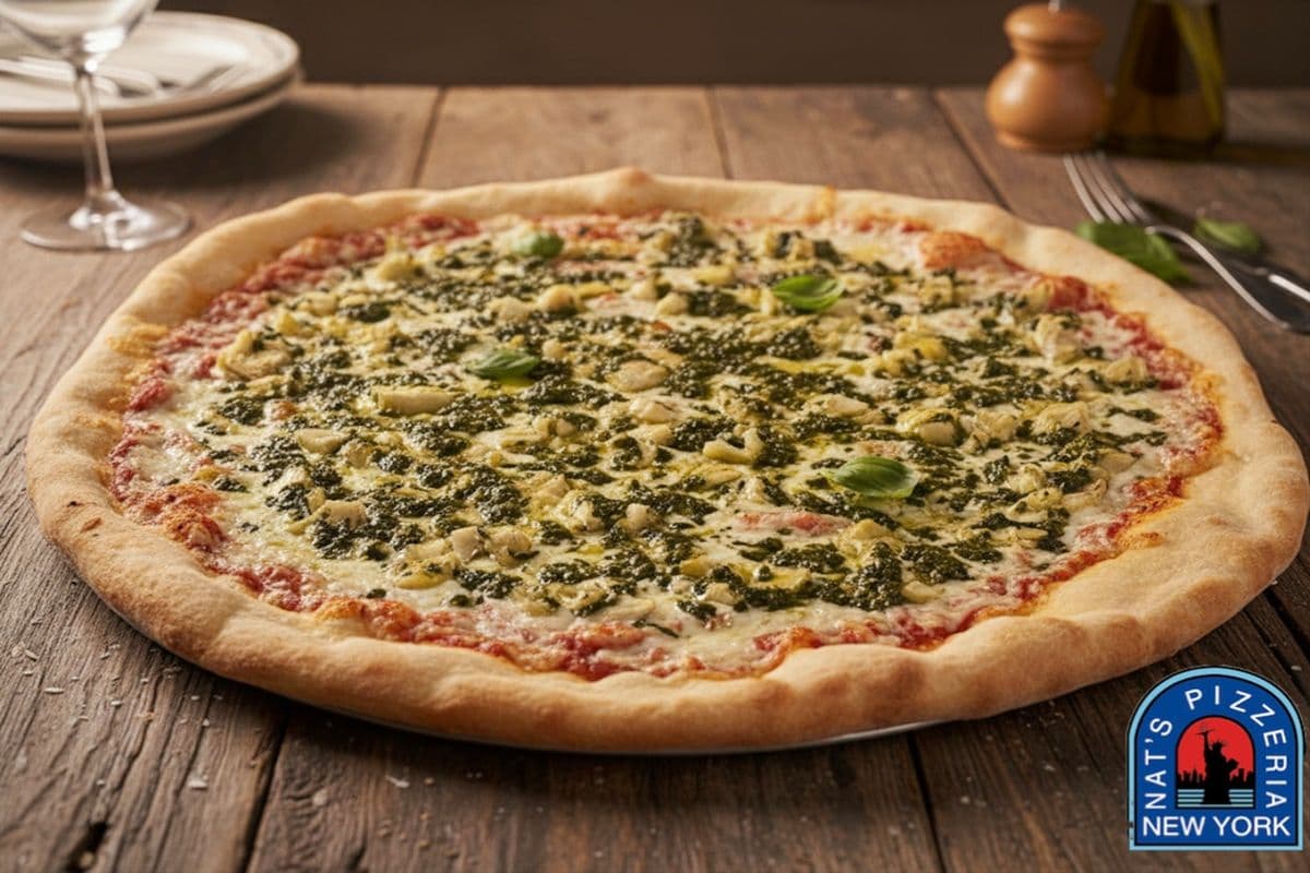 4. 14" Large Pesto Artichoke Pizza