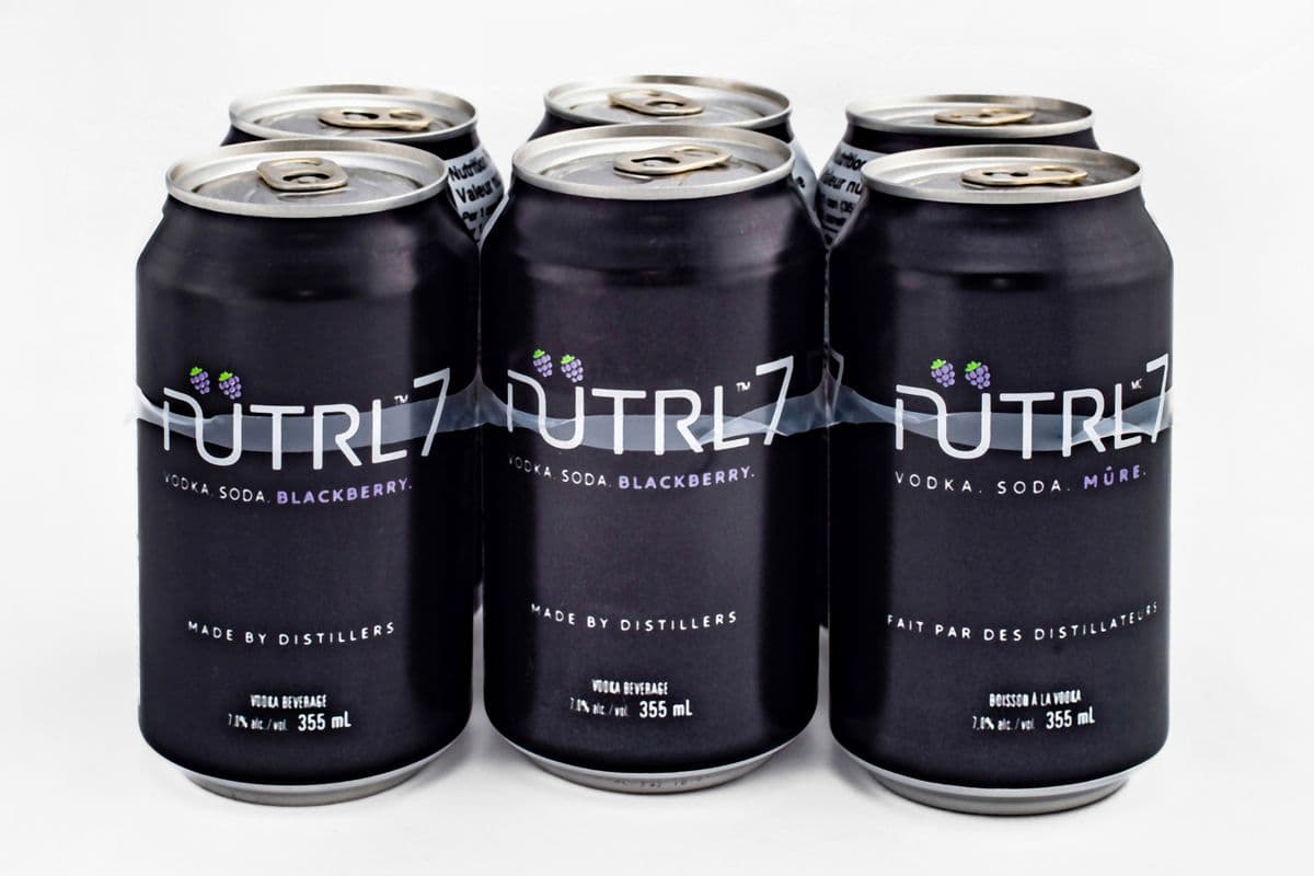 Nutrl Vodka Soda 7% Blackberry (6 x 355 ml Cans)