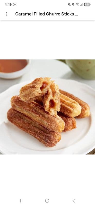 2pcs Caramel Filled Churro Sticks 4 Inch