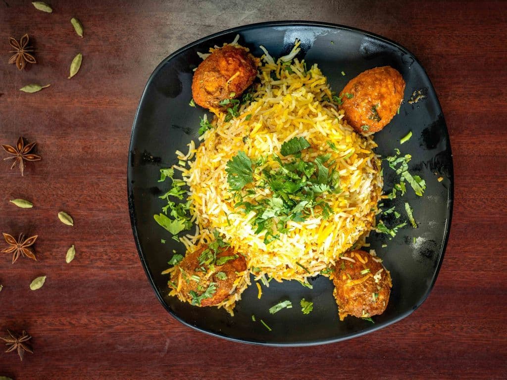 Egg Roast Biryani 
