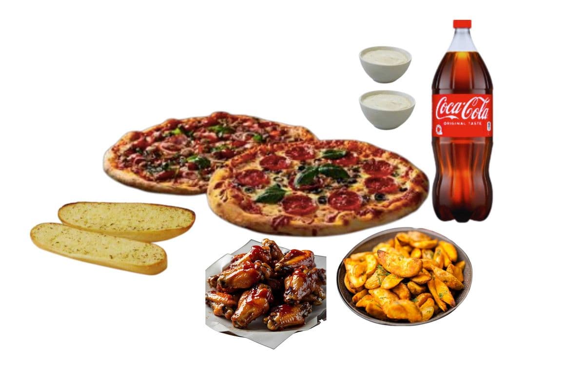 Two Medium Pizza Family Combo