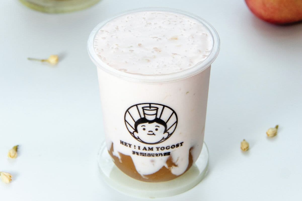 Jasmine Peach Yogurt w/ Osmanthus Jello 茉莉白桃桂花冻