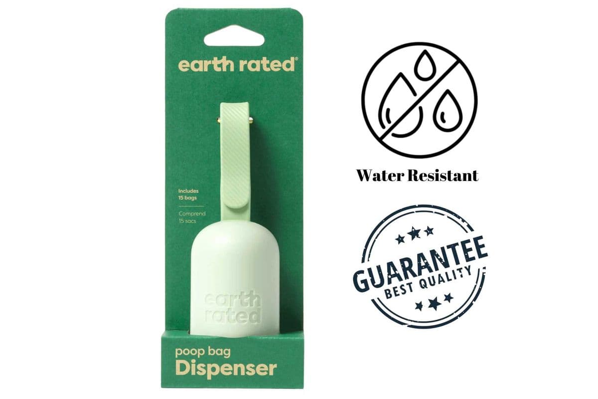 Earth Rated - Leash Dispenser 2.0 with 15 Unscented Poop Bags (15pc)
