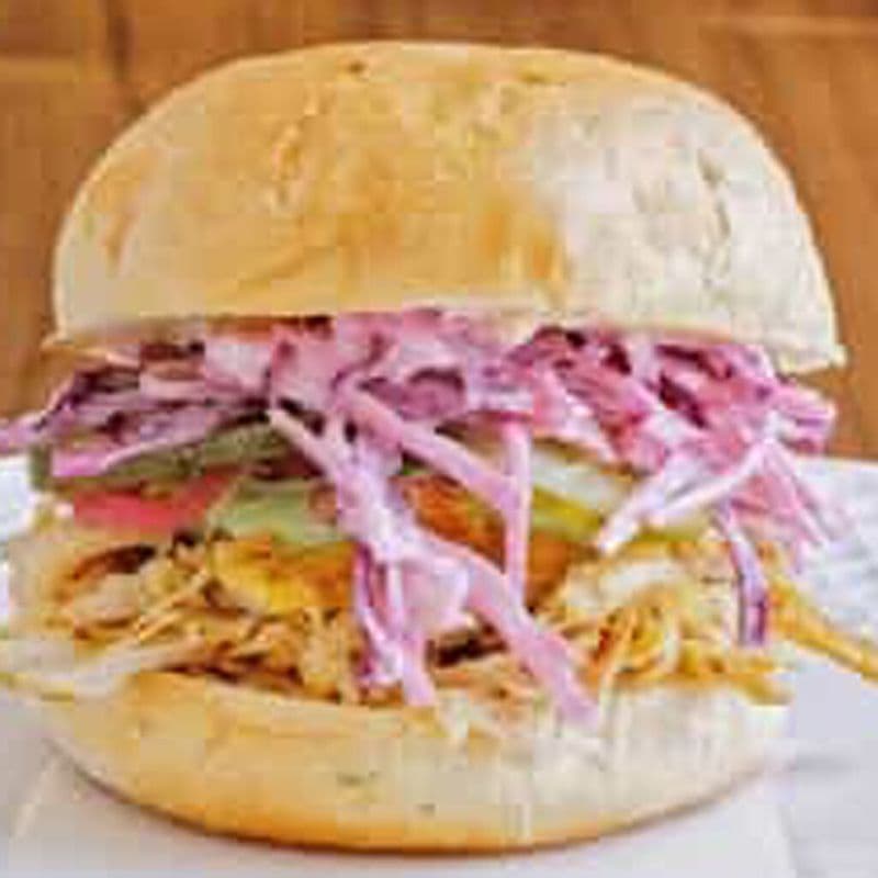 Pulled Chicken with Side of Caesar Salad/ French Fries/ Onion Rings/ Bean Salad/ Pasta Salad