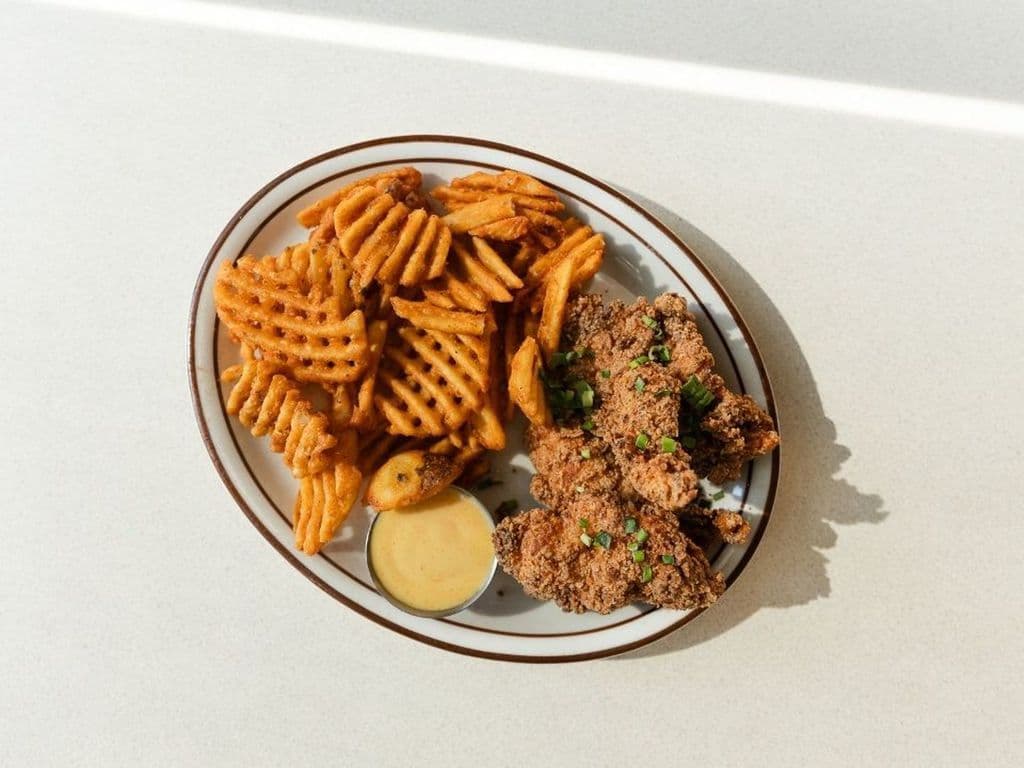 Chicken Strips & Waffle Fries