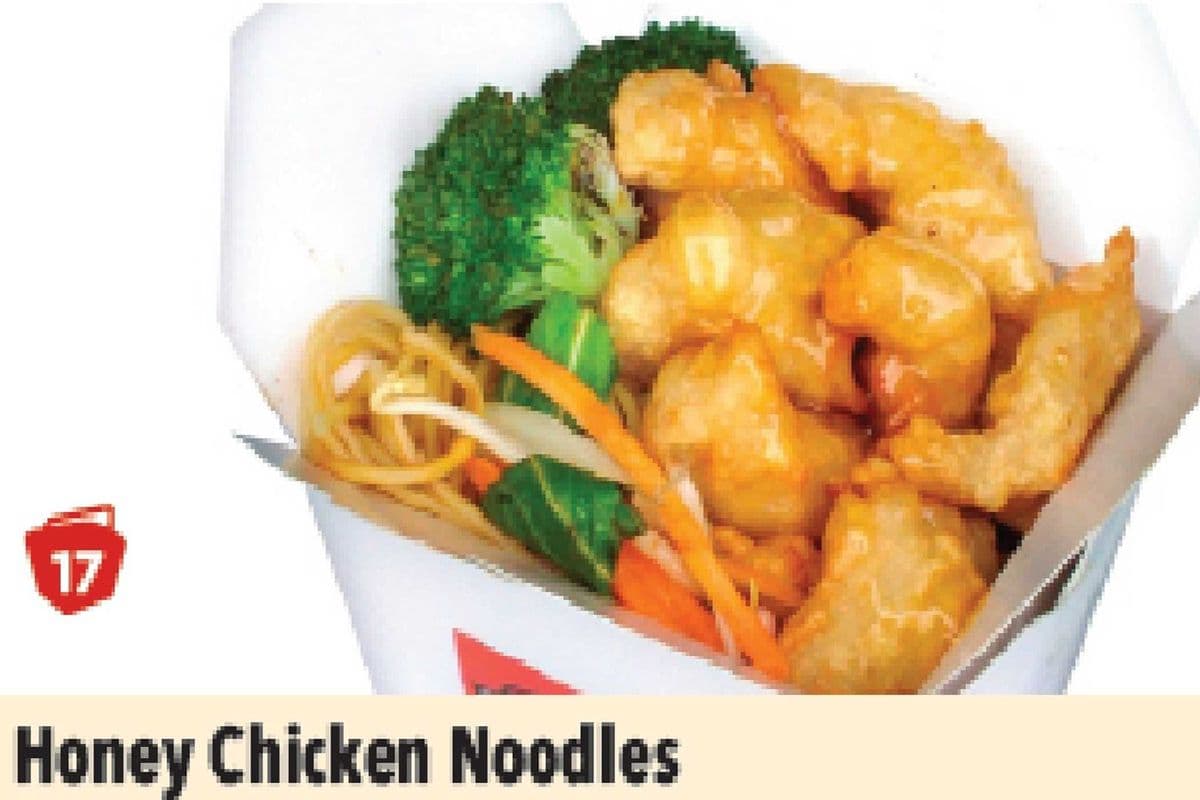 17. Honey Chicken Noodles