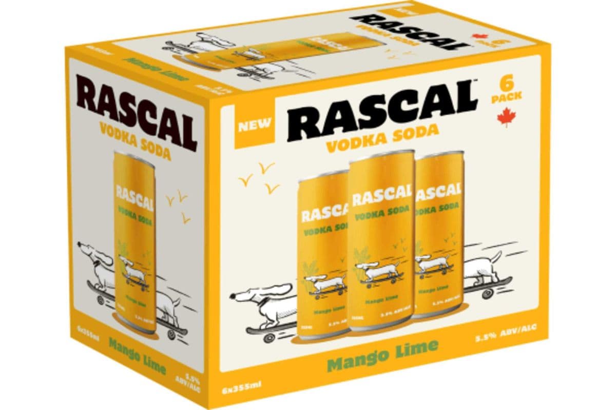 Rascal Vodka Soda Mango Lime (6 x 355ml can)