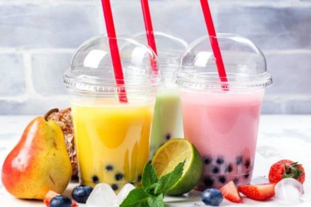 Real Fruit Milk Tea (Single Fruit Flavor ) (16oz)