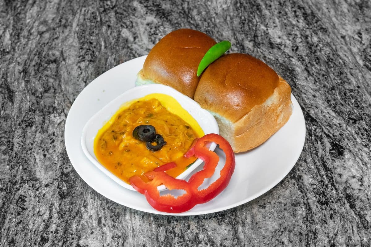 Pav Bhaji (comes with Jal Jeera or Desi Banta)