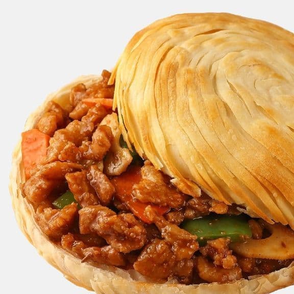 Cumin Chicken Burger 孜然鸡肉夹馍