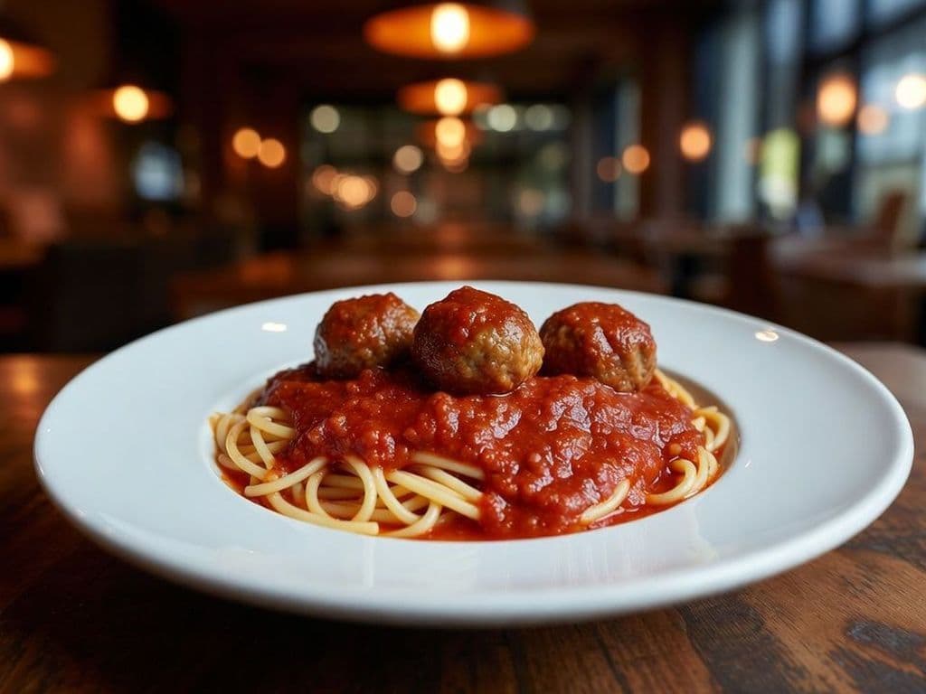 Pâtes avec boulettes de viande / Pasta with Meatballs 