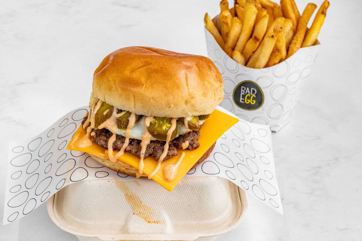 The Loaded Smash Burger and Fries