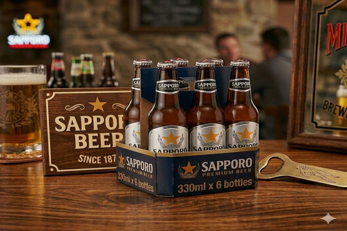 Sapporo Premium Lager Beer 6 BTL (6 x 355 mL)