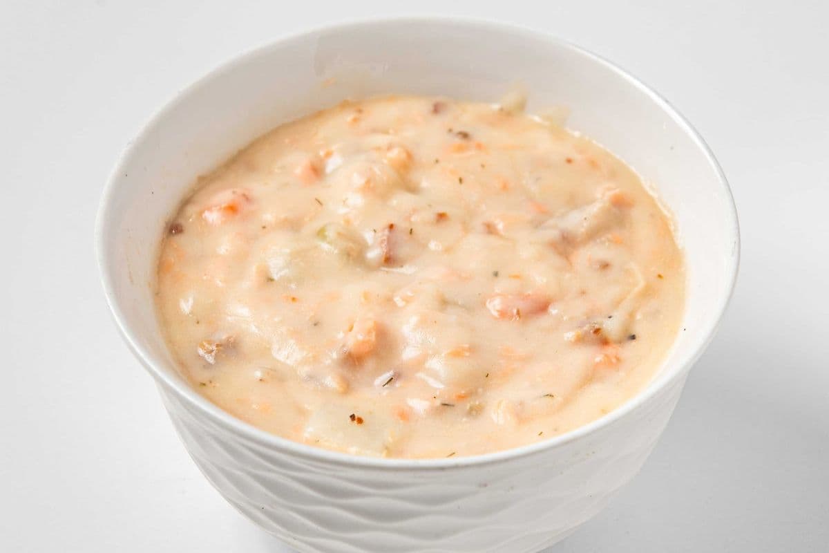 Bowl of Smoked Salmon Chowder Soup
