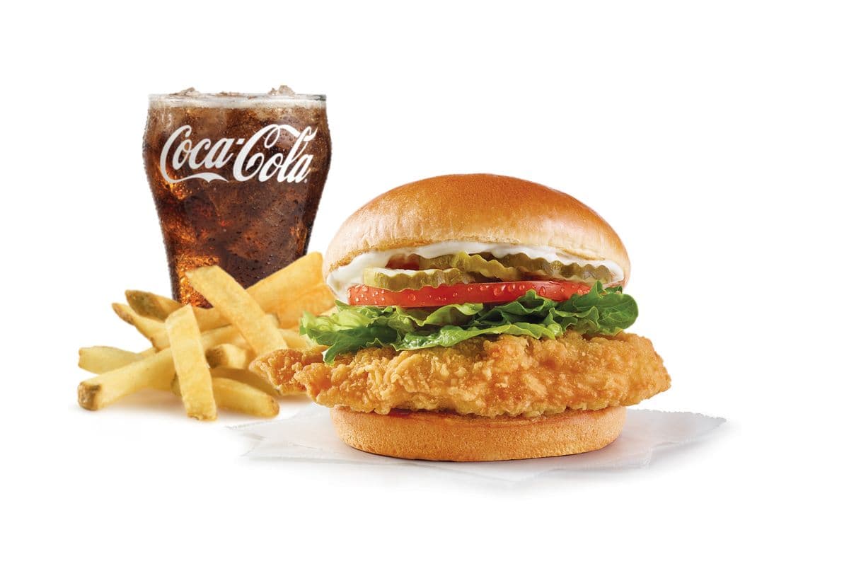 Combo sandwich de poulet classique / Classic Chicken Sandwich Combo (Cals: 650-1070)