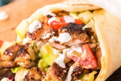 Beef Shawarma Wrap with Pop