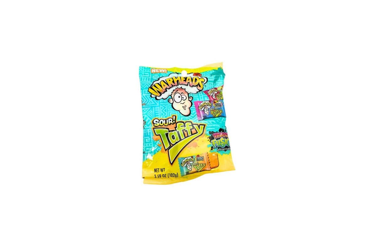 WARHEADS SOUR TAFFY TROPICAL FUSION (102G) (180 Cal)