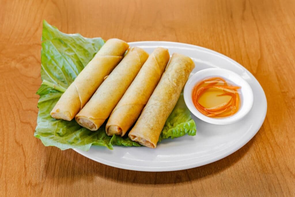 Spring Rolls with Fish Sauce Four Pieces