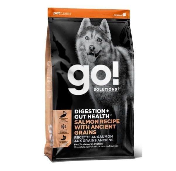 Petcurean Go! Solutions Digestion + Gut Health Salmon Recipe With Ancient Grains For Dogs 22 lb