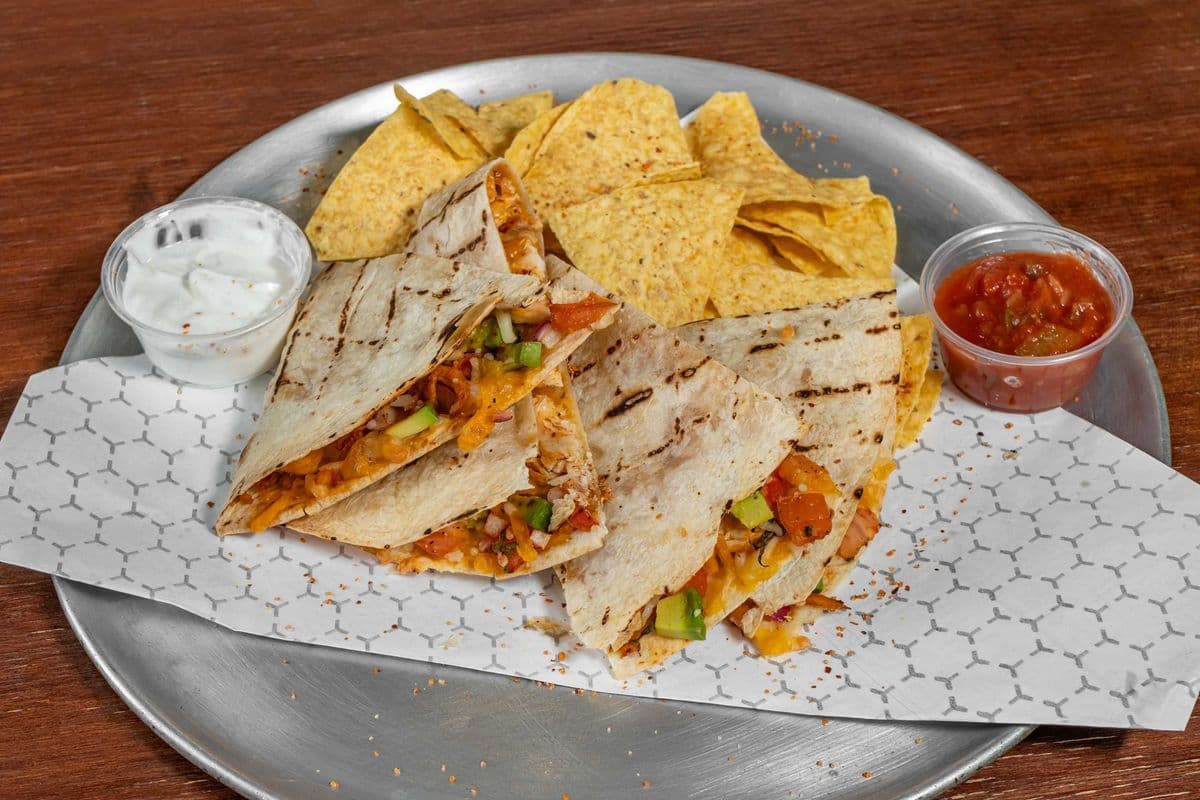 Buffalo Cauliflower Queso Quesadilla