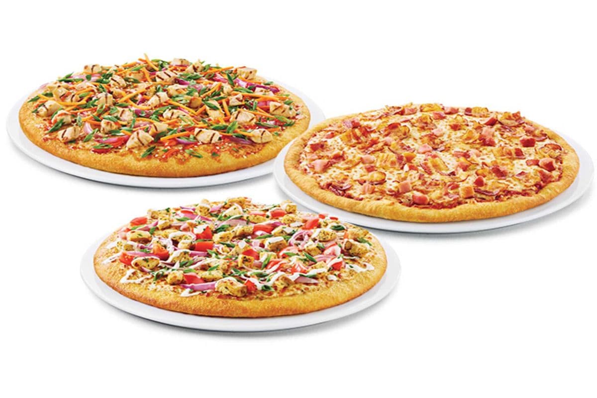 Three Medium Pizzas