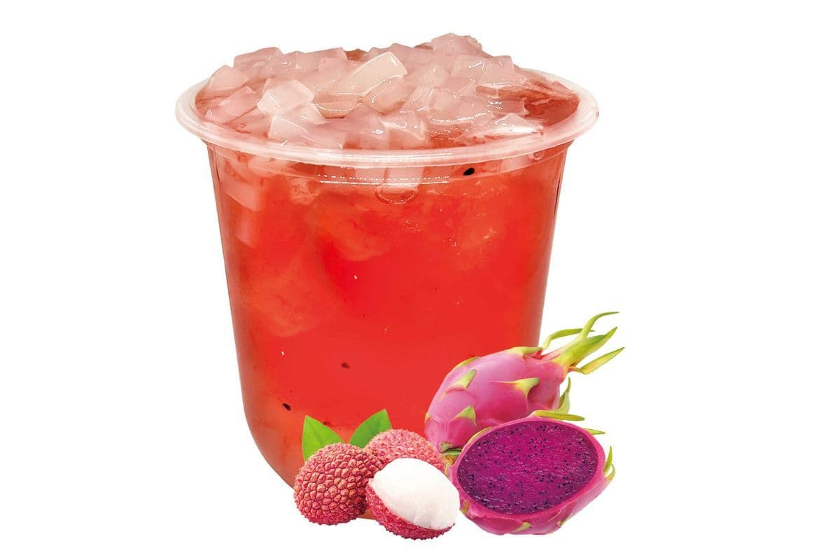 308. Dragon Fruit Lychee Bubble Tea (500mL)