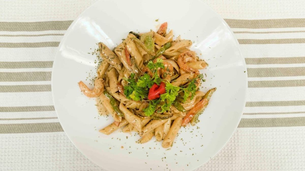 Jerk Chicken & Shrimp Pasta