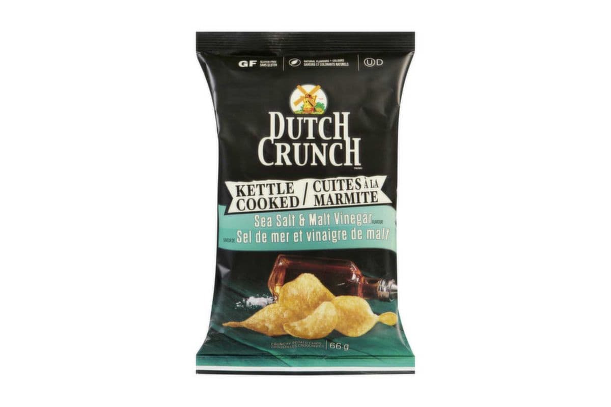 Dutch Crunch Sea Salt & Malt Vinegar Chips (66 g)