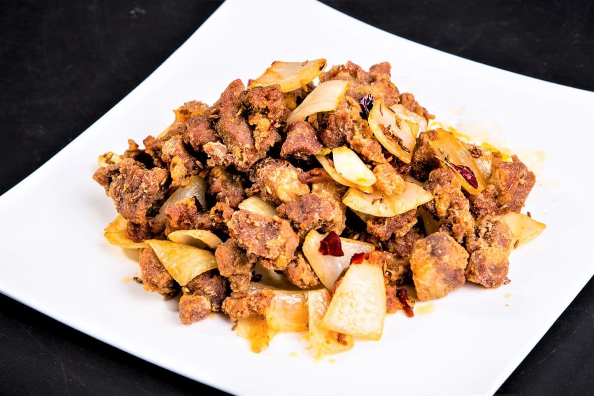 163. Stir-Fried Diced Lamb with Cumin - 孜然小羊肉
