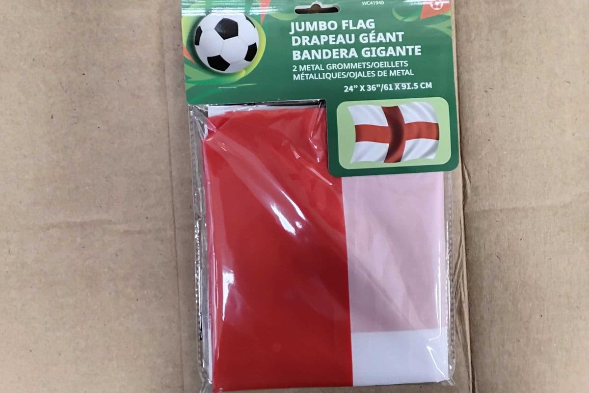 Jumbo flag of England. (24×36).