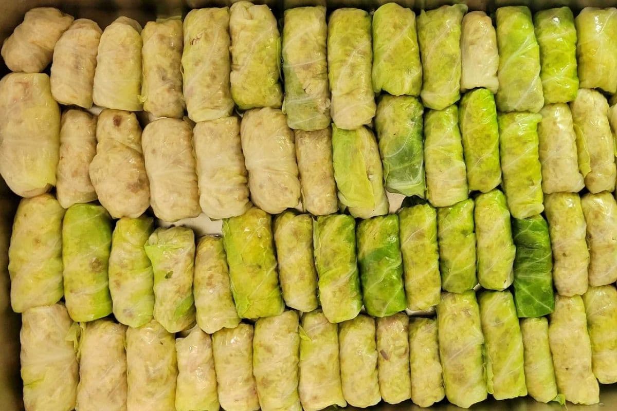 Frozen cabbage rolls