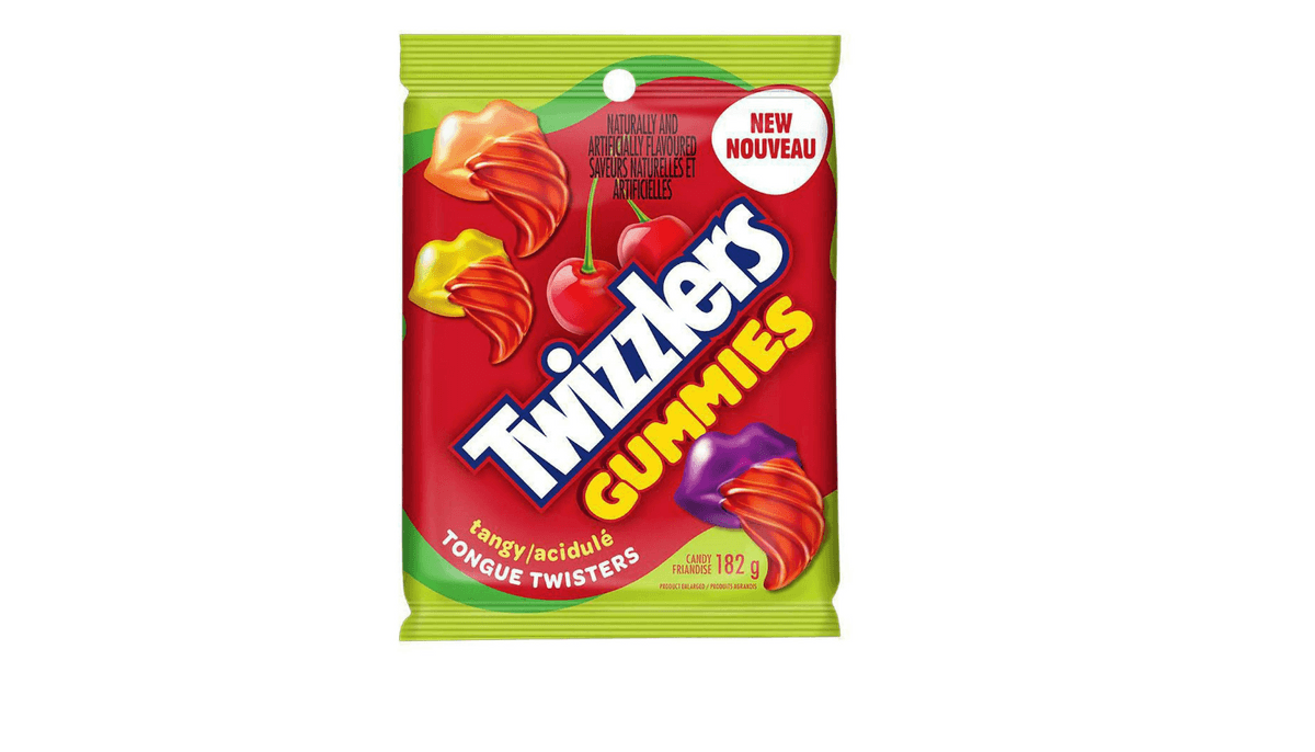 Twizzlers Gummies Acidulées Tongue Twisters / Tangy 182g