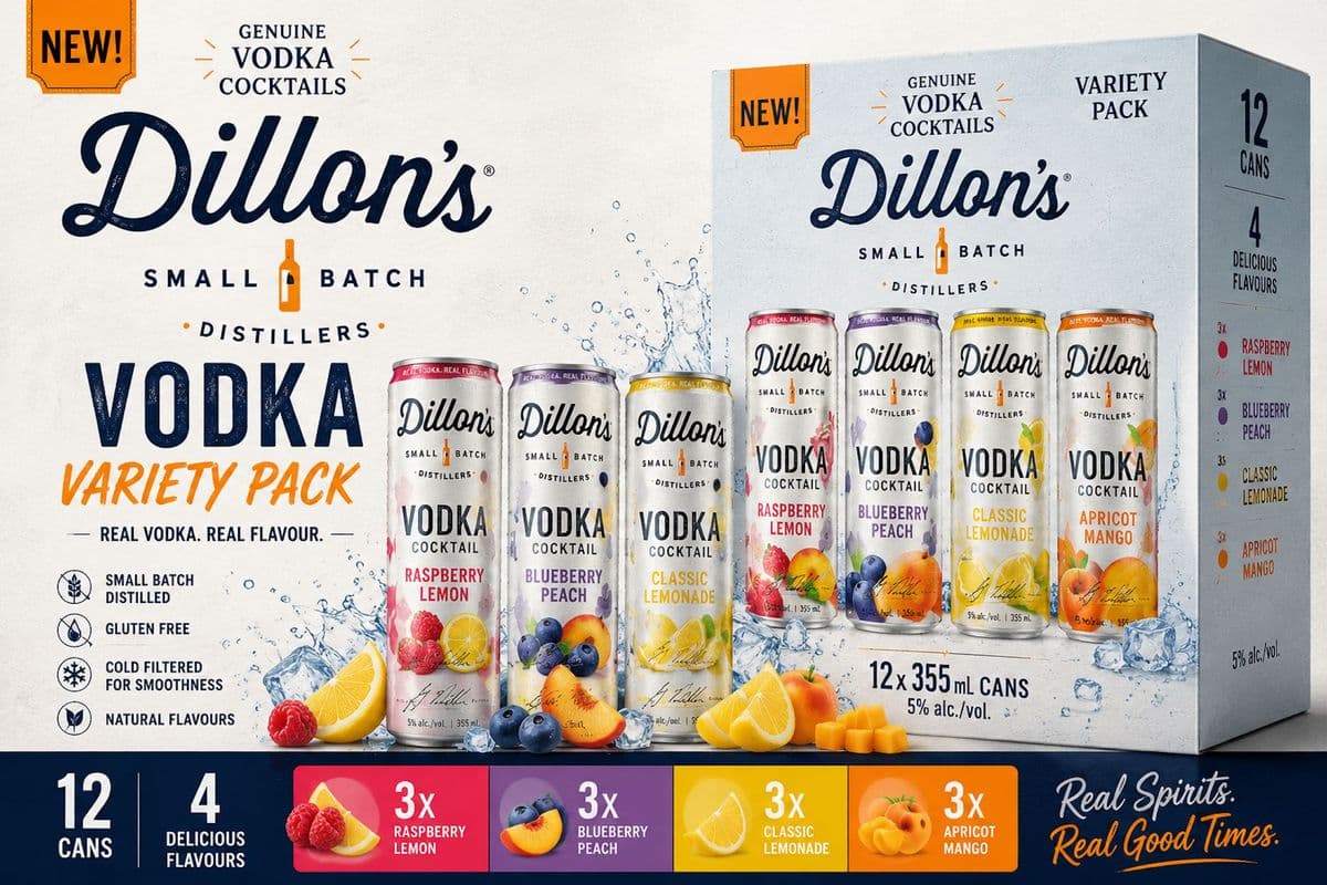 DILLON'S VODKA VARIETY 12PK (12 x 355 mL)
