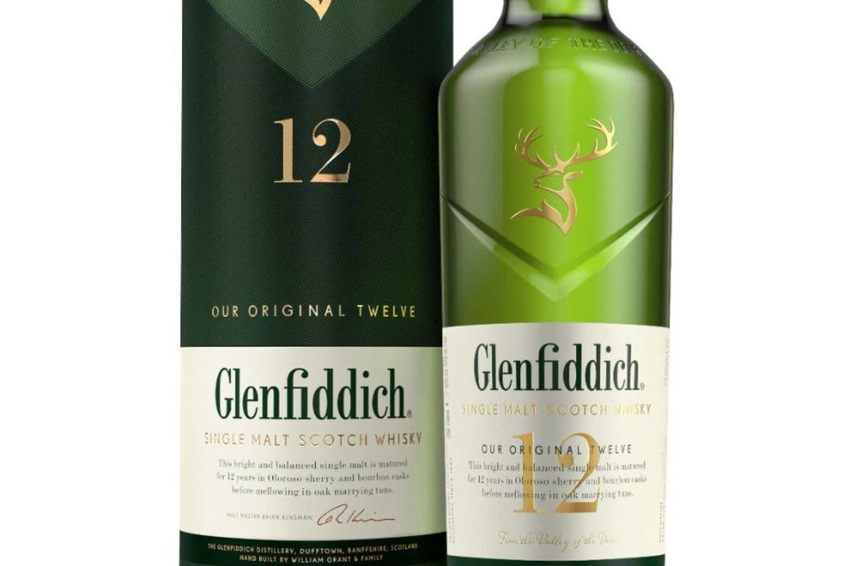 Glenfiddich 12 Year Old Single Malt Scotch Whiskey (700 ml) (1 x 700 ml)
