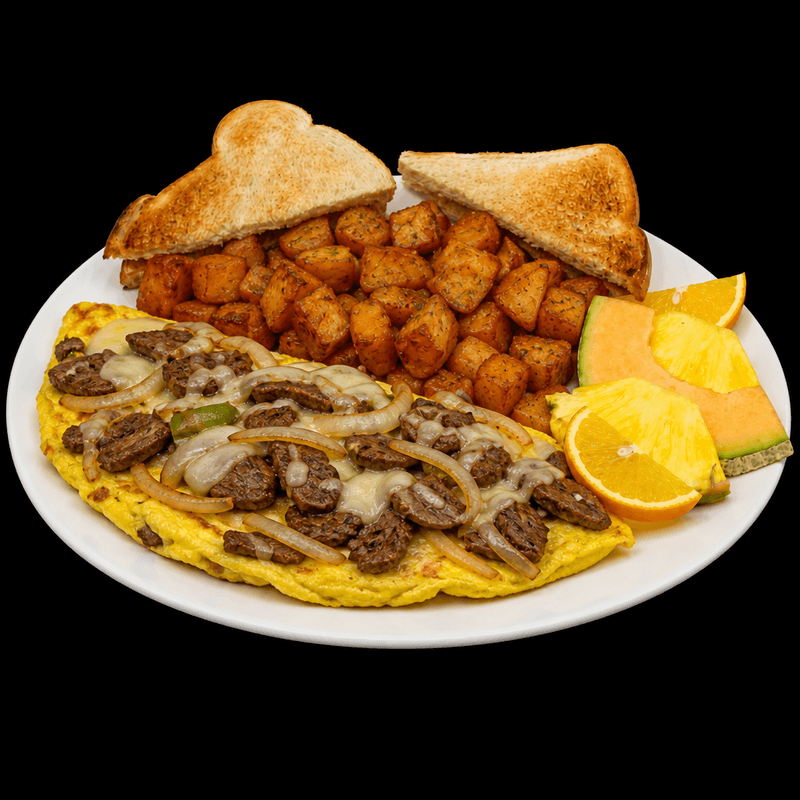 OMELETTE AVEC (1) CHOIX DE VIANDE / OMELETTE WITH (1) CHOICE OF MEAT
